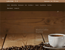Tablet Screenshot of maryscoffeeexpress.com